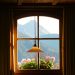 pendant lamp in front of window